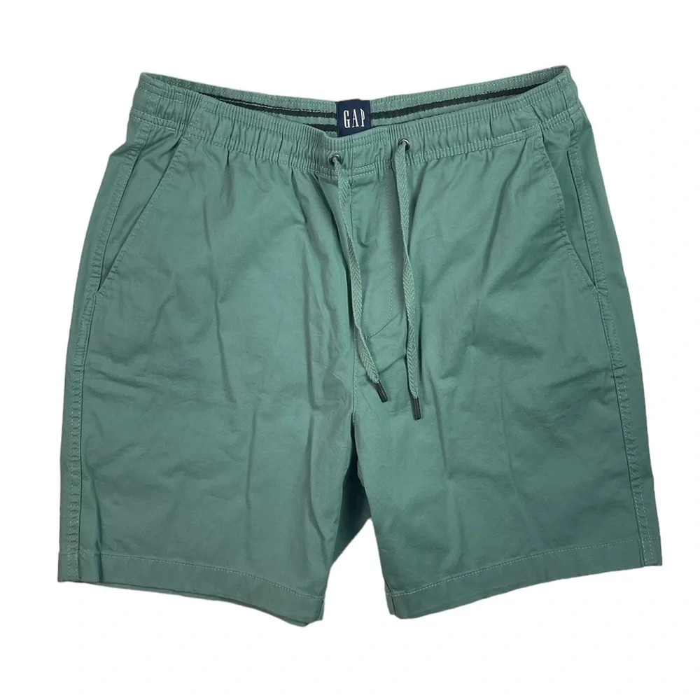 SH697 Mens GAP Preppy Elastic Waistband 7” inseam Chino Shorts M